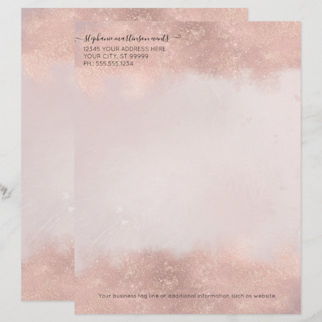 Ro Guld Elegant Professionell Salon Hair Makeup Brevhuvud (Fram/baksida)