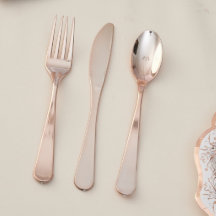 Ro Guld Elise Metalic Plastic Cutlery