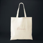Ro Guld enkel minimalistisk Bridesmaid Tygkasse<br><div class="desc">Den enkla minimalistiska bruden i guld i ro i säcken är bröllop-presenten i perfekt för att presentera dina brudtärnor och maid of honor för ett modernt bröllop. Den enkla utformningen och utformningen av eleganten har manusattypografin klassisk och finare i ro guld.</div>
