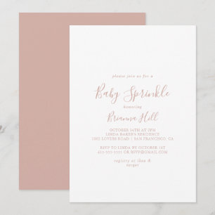 Ro Guld enkel minimalistisk sprinkle av Baby Inbjudningar
