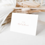 Ro Guld enkel minimalistisk Tack i Brudens sida<br><div class="desc">Det enkla minimalistiska brudens sida-tackkortet från ro är perfekt för ett modernt bröllop. Den enkla utformningen och utformningen av eleganten har manusattypografin klassisk och finare i ro guld.</div>
