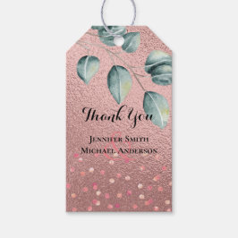 Ro Guld Eucalyptus Löv Foil Watch BRÖLLOP Presentetikett