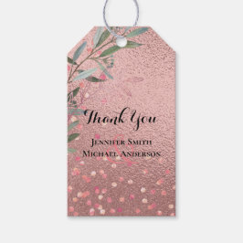 Ro Guld Eucalyptus Löv Foil Watch BRÖLLOP Presentetikett