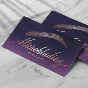 Ro Guld Eyebrow Salon Microblading Lila Visitkort