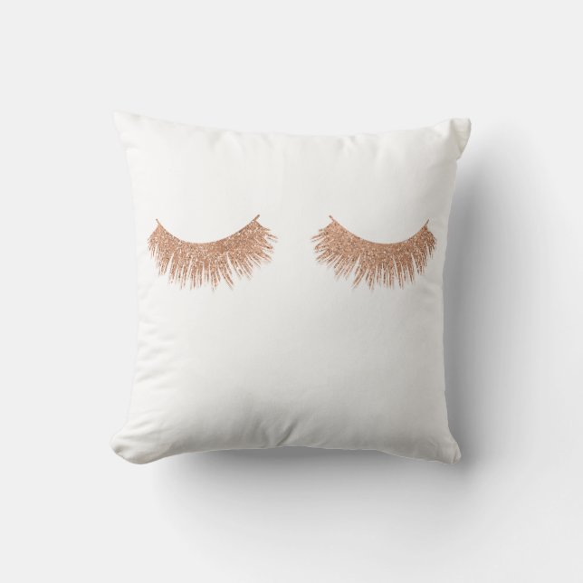 Ro Guld Eyelash Beauty Dekorativ kudde (Framsida)