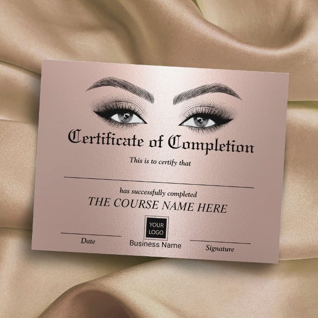 Ro Guld Eyelash Certificate of Complete Award (Skapare uppladdad)