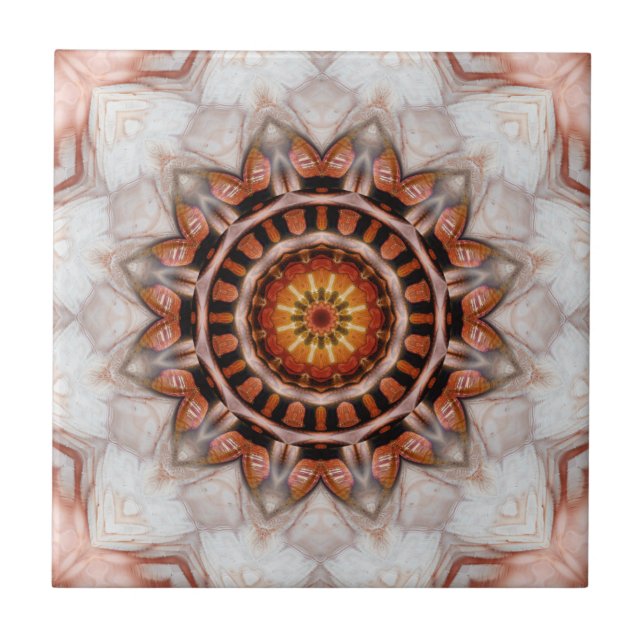 Ro Guld fågelludd, Geometric Mönster Tile Kakelplatta (Framsidan)