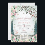 Ro Guld Fairy Enchanted Garden Sweet 16 Inbjudningar<br><div class="desc">Ro Guld Fairy Princess Enchanted Sweet 16 Birthday Bjud</div>