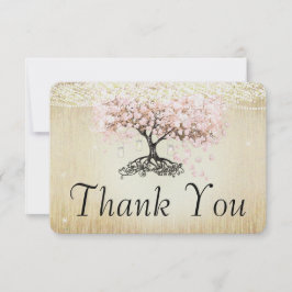 Ro Guld Fairy Ljus Heart Löv Träd Tack Kort