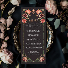 Ro Guld Fantasy Enchanted Blommigt Garden Wedding Meny