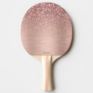 Ro-guld Faux Glitter & Metallic Struktur Pingisracket
