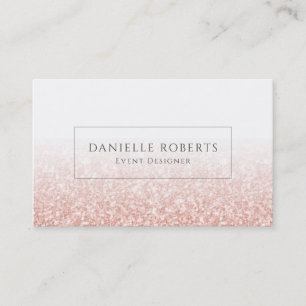 Ro-guld faux glitter om visitkort