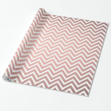 Ro Guld Faux Metallic Rosa Chic Chevron Mönster