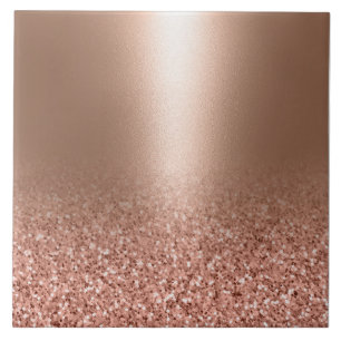 Ro Guld Faux Rosa Glitter Kakelplatta