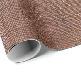 Ro Guld Faux Sepia Linen Mesh Metallic Burlap Presentpapper