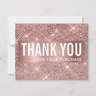Ro Guld Faux Shimmer & Foil Business Tack Kort