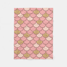 Ro guld fiskar  mönster med glitter, med verkan fr fleecefilt