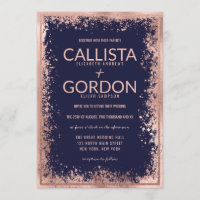Ro-Guld-flottan Splatter Glitter Gräns Bröllop