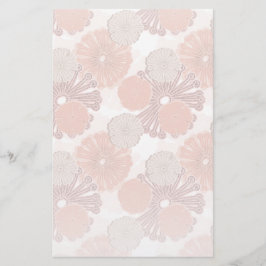 Ro Guld Flower Mönster Brevpapper