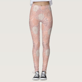 Ro Guld Flower Mönster Leggings
