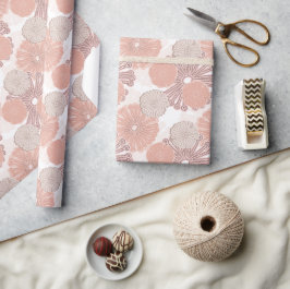 Ro Guld Flower Mönster Presentpapper