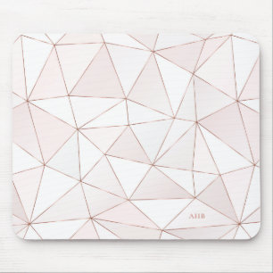 Ro Guld Geometric Abstrakt Mönster Monogram Musmatta
