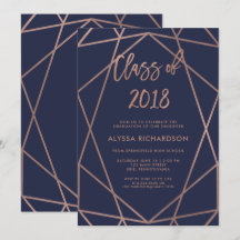 Ro Guld Geometric on Navy Blue Studentfest