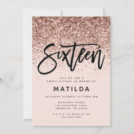 Ro guld giga glitter moderna söta 16-årsdag