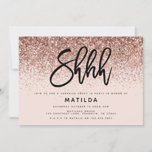 Ro guld gily glitter moderna överraskningsfödelsed