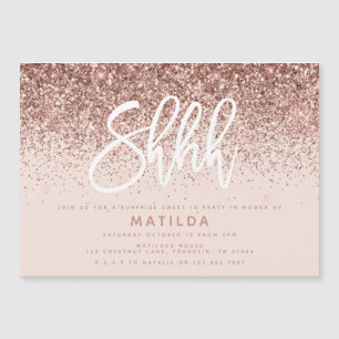 Ro guld gily glitter moderna överraskningsfödelsed