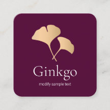 Ro Guld Ginkgo Löv Logotyp