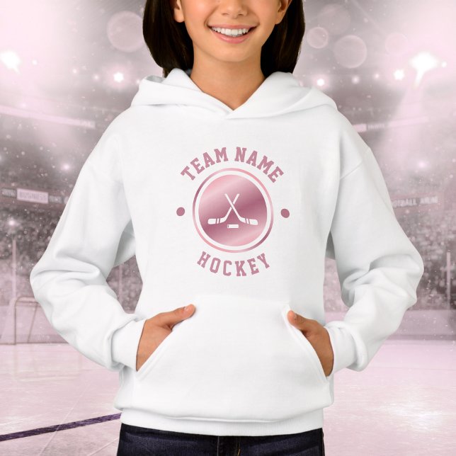 Ro Guld Girls Hockey Team Namn & Number Cute T Shirt (Skapare uppladdad)