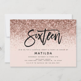 Ro guld girly glitter 16 födelsedag