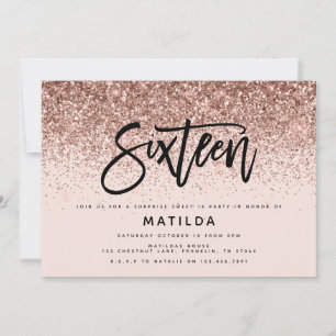 Ro guld girly glitter 16 födelsedag