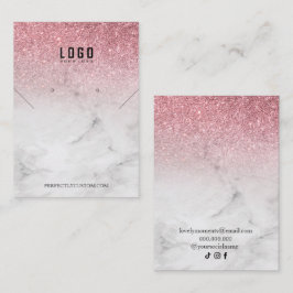 Ro Guld Girly Glitter Modern halsring Visitkort