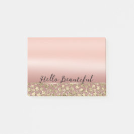 Ro Guld Glam Glitter Leopard Post-it Block