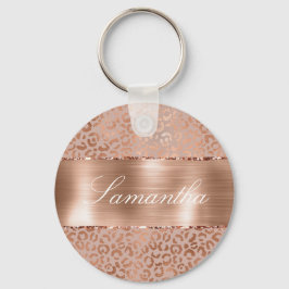 Ro Guld Glam Leopard Nyckelring