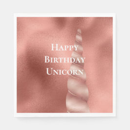 Ro Guld Glam Unicorn Birthday Pappersservett