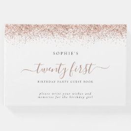 Ro Guld Glitter 20 första Födelsedagsfesten Gästböcker