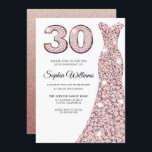 Ro Guld  Glitter, 30års födelsedag Party, Inbjudningar<br><div class="desc">Inbjudningsvarianter för 30års födelsedag-partiet Ro Guld  Glitter till inbjudan och matchande artiklar i vår butik</div>