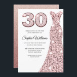 Ro Guld  Glitter, 30års födelsedag Party, Inbjudningar<br><div class="desc">Inbjudningsvarianter för 30års födelsedag-partiet Ro Guld  Glitter till inbjudan och matchande artiklar i vår butik</div>