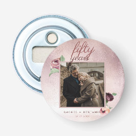 Ro Guld Glitter 50:e Bröllop-årsdagen Flasköppnare