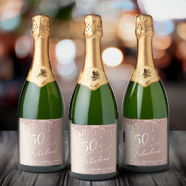 Ro Guld Glitter 50:e Födelsedagsfesten