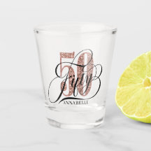 Ro Guld Glitter 50:e födelsedagstypografi