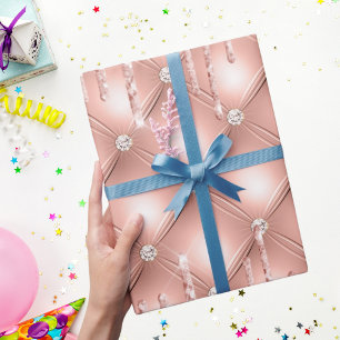 Ro guld glitter är en lyx för rosa gnistra presentpapper