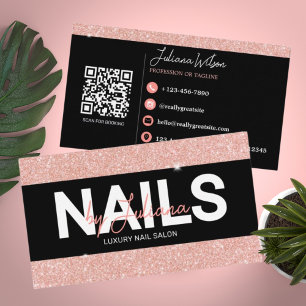 Ro Guld-Glitter-ballongen QR-kod Visitkort