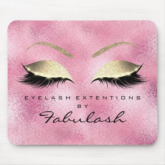 Ro Guld Glitter Beauty Lash Makeup Rosa Musmatta (Framsidan)