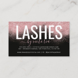 Ro Guld Glitter Black Rosa Eyelash-tekniker  Lojalitetskort