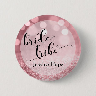 Ro-Guld-Glitter Bokeh Typografi, briderna Tribe Knapp