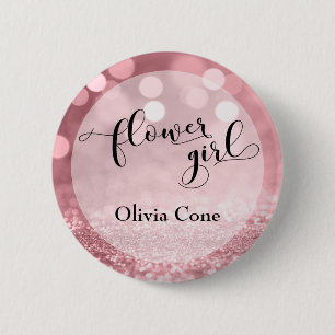 Ro-Guld Glitter bokeh Typografi Knapp